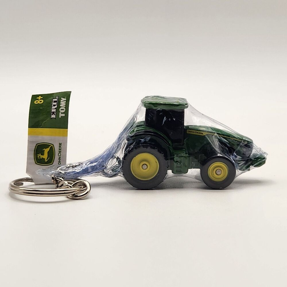 John Deere Tomy 45746  8R 410 Tractor Keychain / Keyring - New Sealed W